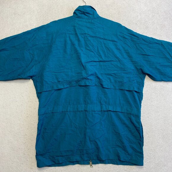 Vintage Reebok Track Jacket Mens M Green Full Zip Big Logo Windbreaker 90s - Picture 13 of 16